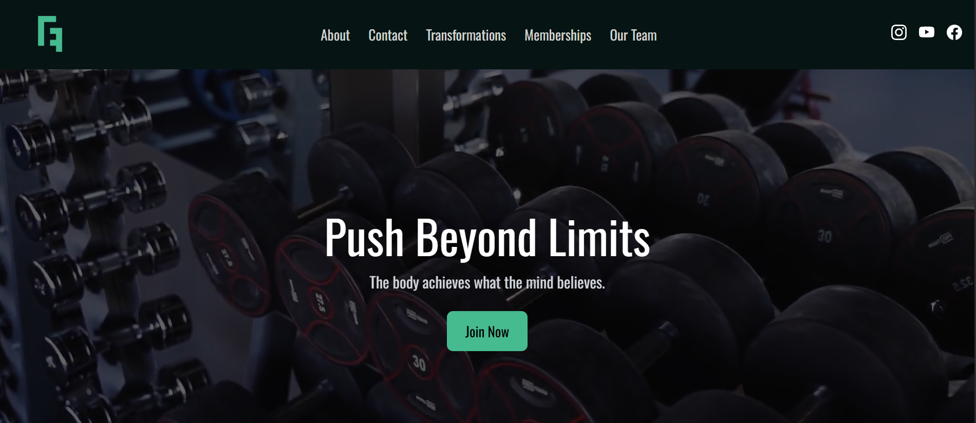 Empire Fitness Landing Page
